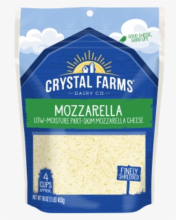 Crystal Farms Shredded Mozzarella Cheese, 16 Oz - Crystal Farms Sharp Cheddar Cheese Shredded, HD Png Download, Free Download