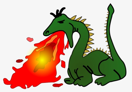Dragon Clip Art - Dragon Breathing Fire Clipart Png, Transparent Png, Free Download