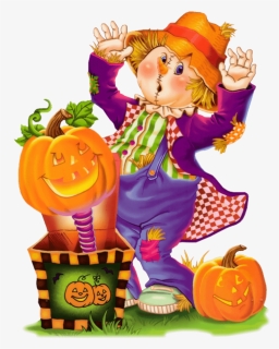 Transparent Scarecrow Clipart Png - Clipart Pumpkins And Scarecrow, Png Download, Free Download