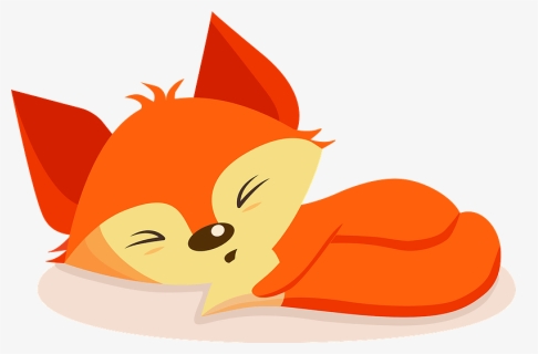 Sleeping Fox Clipart - Clipart Sleeping Fox, HD Png Download, Free Download