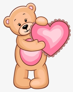 Bear Clipart Png - Bear With Heart Clipart, Transparent Png, Free Download