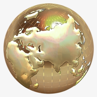 Gold Globe Png - Eastern Hemisphere, Transparent Png, Free Download