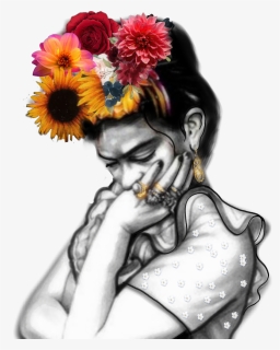 #frida #fridakahlo #flowers #unibrow Queen #mexican - Flores Frida Kahlo Frases, HD Png Download, Free Download