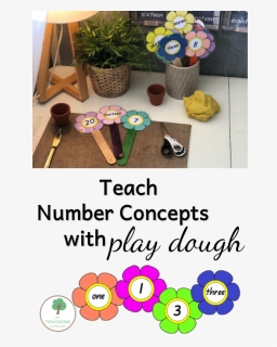 Teach Number Concepts With Play Dough - Floral Design, HD Png Download, Free Download