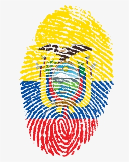 Ecuador Flag Fingerprint Country - Trinidad Fingerprint, HD Png Download, Free Download