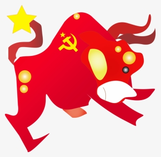 Cartoon Computer Icons Taurine Cattle Silhouette Dairy - Communism, HD Png Download, Free Download