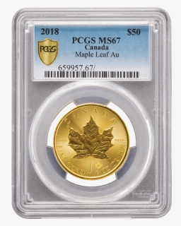Pcgs 2018 1oz Gold Canadian Maple Leaf Ms67 - 2/28 Peace Park, HD Png Download, Free Download