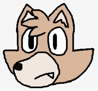 Ms Paint Fox Head By Supershadow64ds - Ms Paint Fox, HD Png Download, Free Download
