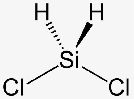 Dichlorosilane 2d Stereo - Sih2cl2 Electron Pair Geometry, HD Png Download, Free Download