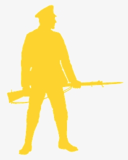 Ww1 Soldier With Bayonet Silhouette - Illustration, HD Png Download, Free Download