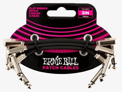 3” Flat Ribbon Patch Cable 3-pack Thumb - Ernie Ball Flat Ribbon Patch Cables, HD Png Download, Free Download