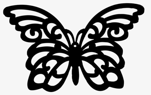 Vector Black Butterfly Transparent Image - Butterfly Bow Template Svg, HD Png Download, Free Download