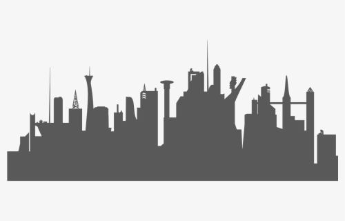 Futuristic City Silhouette, HD Png Download, Free Download