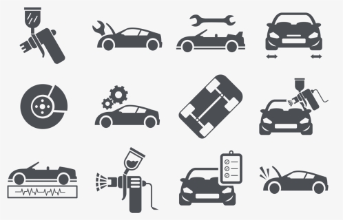 Auto Body Icons Vector - Auto Body Repair Icon, HD Png Download, Free Download