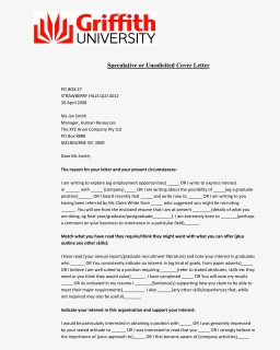 Transparent Letter Box Png - Griffith University Cover Letter, Png Download, Free Download
