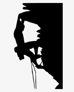Person Rock Climbing Silhouette-2 - Indoor Rock Climbing Clip Art, HD Png Download, Free Download