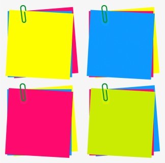 Post It Paper Sticker - Color Sticky Note Png, Transparent Png, Free Download