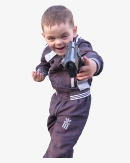 Personukrainian Kid With Toy Gun - Kid With Gun, HD Png Download, Free Download