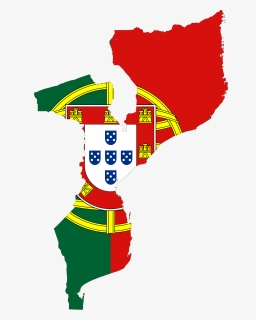 Portuguese Mozambique Flag Map , Png Download - Portugal Flag, Transparent Png, Free Download