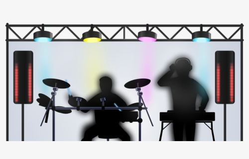 Image Silhouette Of Isshoke Dj And Drums - Shelf, HD Png Download, Free Download