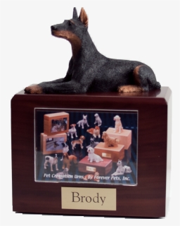 Dog Figurines , Png Download - Doberman Urn, Transparent Png, Free Download