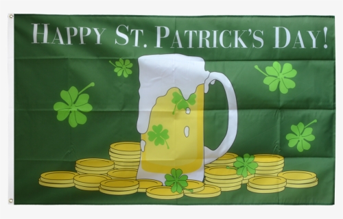 Happy Saint Patrick"s Day St Patrick"s Beer Flag - Happy St Patrick's Day Beer, HD Png Download, Free Download