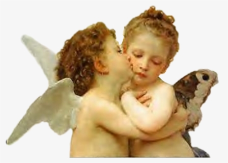 #angel #angeles #beso #kiss #sky #artistic #kids #niños - Paintings Of Cherubs And Angels, HD Png Download, Free Download