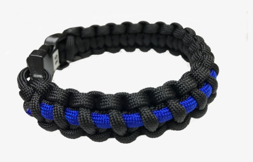 Thin Blue Line Paracord Bracelet Pfsgear - Paracord Bracelet Transparent, HD Png Download, Free Download
