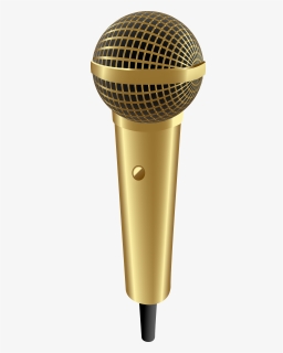 Microphone Gold Transparent & Png Clipart Free Download - Gold Microphone Clipart Transparent, Png Download, Free Download