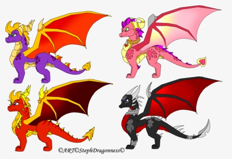 Spyro Ember Flame Cynder By Stephdragonness Spyro The - Spyro Ember And Flame, HD Png Download, Free Download