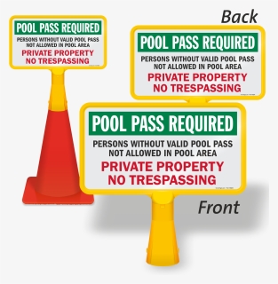 No Trespassing Pool Sign, HD Png Download, Free Download