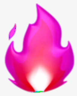 #fire #flames #burn #pink #purple #aesthetic #mine - Iphone Fire Emoji Png, Transparent Png, Free Download