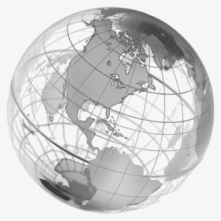 Transparent Globe In Gray , Png Download - Grey World Globe Png, Png Download, Free Download