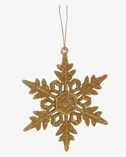 Snowflake With Gold Glitter - Christmas Flakes Clipart, HD Png Download, Free Download