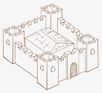 Vector Clip Art Of Role Play Game Map Icon For A Fortress - Cartoon Fortress, HD Png Download, Free Download