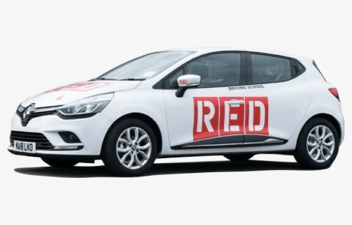 White Red Car - Red Driving School Renault Clio, HD Png Download, Free Download