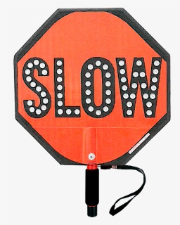 Paddle Stop Slow Flashing Led Hand Held Sign 18 Inch - Sign, HD Png Download, Free Download
