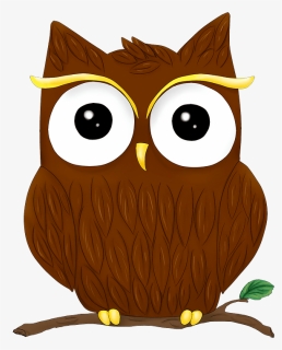 Cute Owl On Branch Clipart - Owls, HD Png Download, Free Download