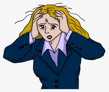 Girl Stressed Png Cartoon, Transparent Png, Free Download