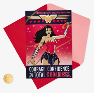 Dc Comics™ Wonder Woman™ Valentine"s Day Card With - Wonder Woman Valentine's Day, HD Png Download, Free Download