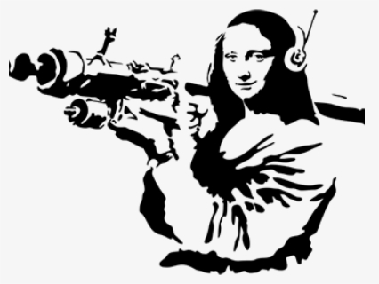 Mona Lisa With A Bazooka, Hd Png Download - Banksy Mona Lisa Rocket Launcher, Transparent Png, Free Download
