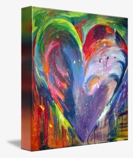Tie Dye Heart Png - Acylic Painting Tie Dye, Transparent Png, Free Download