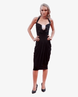 Lily Rose Depp Black Dress Clip Arts - Lily Rose Depp Png, Transparent Png, Free Download