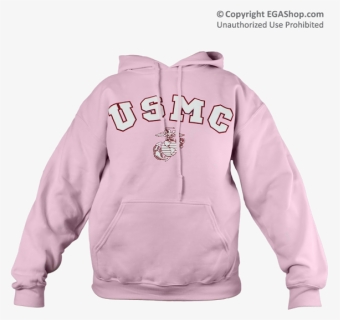 Pink Usmc Hoodie At The Ega Shop Support Our Troops, - Hoodie, HD Png Download, Free Download