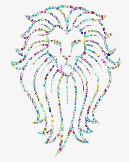 Polyprismatic Tiled Lion Face Tattoo Clip Arts - Lion Tattoo Black And White Designs, HD Png Download, Free Download