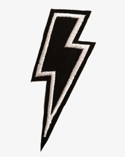 #lightning #blackandwhite #black #bolt #aesthetic #patches - Graphics, HD Png Download, Free Download