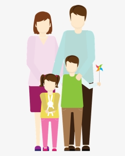 Family Clipart - ลาย เส้น ภาพ วาด พ่อ แม่ ลูก, HD Png Download, Free Download