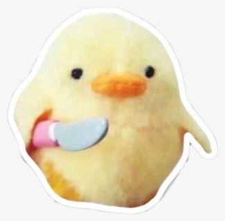 #meme #vute #dangerous #knife #filler #pngs #png #funny - Duck With Knife Transparent, Png Download, Free Download