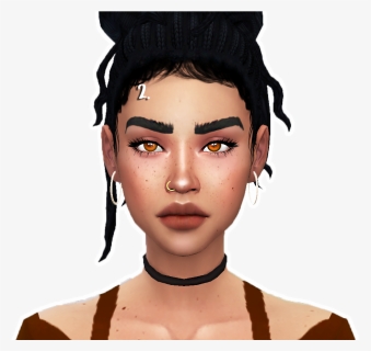 Transparent Sims Png - Sims 4 Dreads Maxis Match, Png Download, Free Download