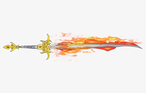 Sword Clipart Espada - Sword On Fire Png, Transparent Png, Free Download
